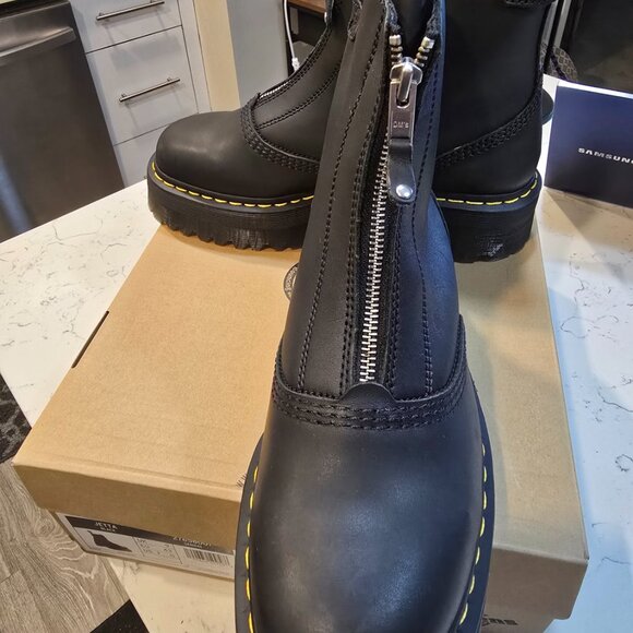Dr Martens Jetta Sendal Leather Boots Black Men Size 10 US NEW RARE - Picture 2 of 16